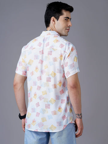 Blended Printed Half Sleeve Mens Shirt Roposo Clout